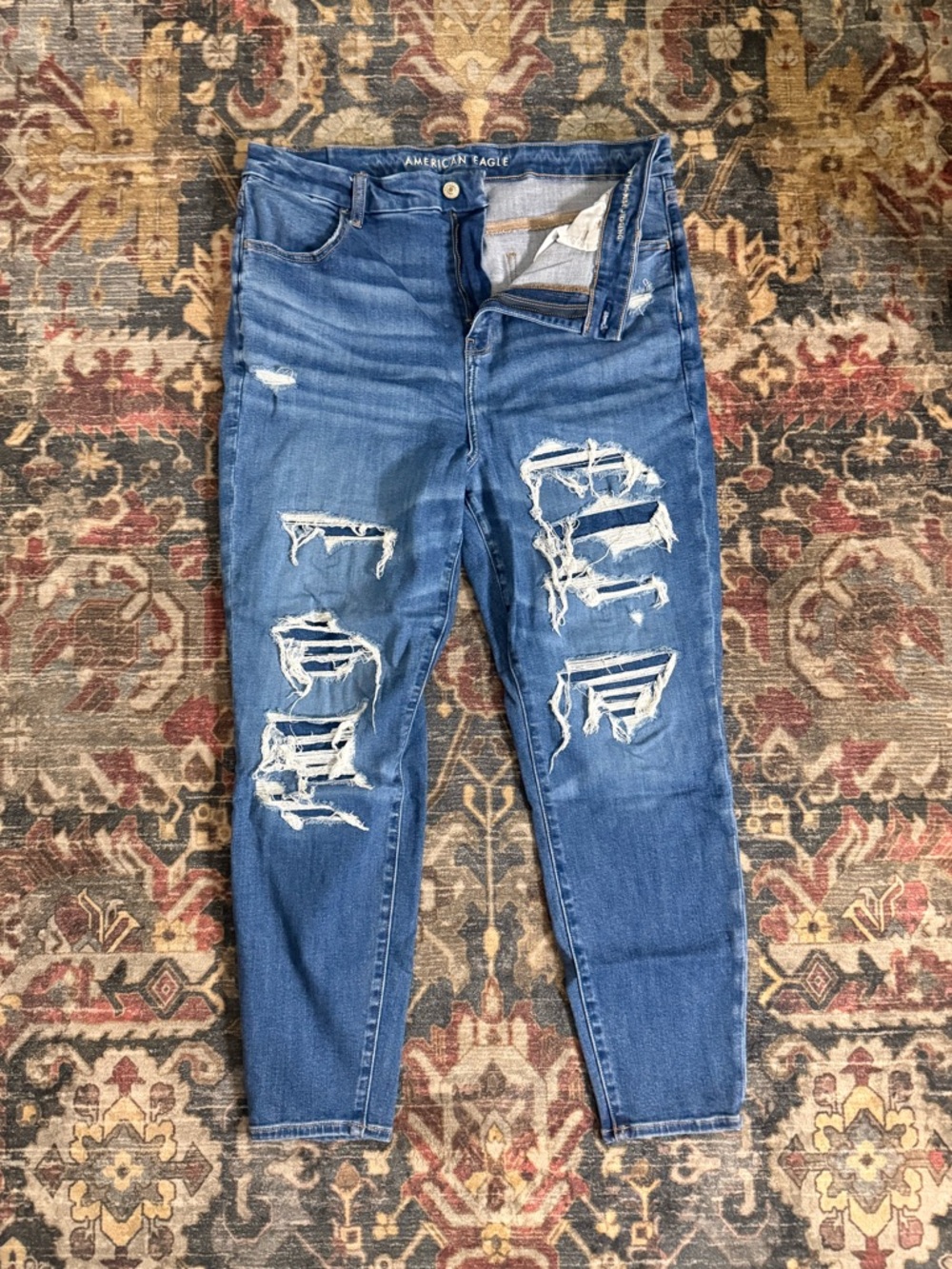 American Eagle Medium Wash High-Rise Jeans